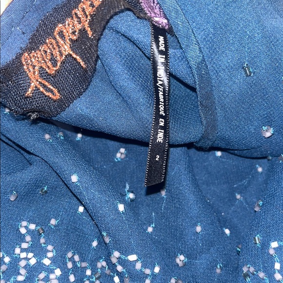 3/$15. FREE PEOPLE beaded Dress 2 - Picture 6 of 7
